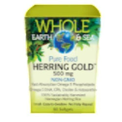 Whole Earth & Sea Herring Gold 1000 mg - 60 softgels