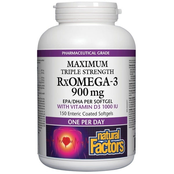 Maximum Triple Strength Rx Omega 3 - 900 mg - 150 softgels