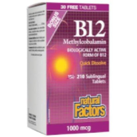 Vitamin B12 1 000 mcg - 210 sublingual tablets